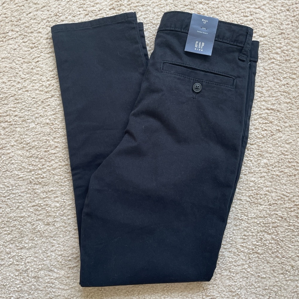 NEW - GAP kids black chino